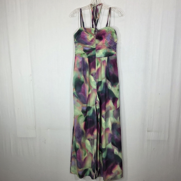 Athleta x Alicia Keys Enlighten Up Jumpsuit Watercolor Print Size 4 - Picture 2 of 14